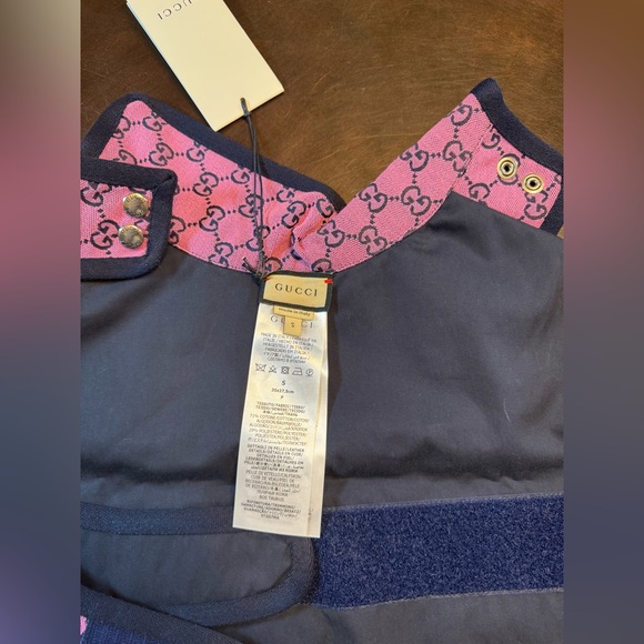 New Authentic Gucci Pink GG Logo Dog Trench Coat - Picture 13 of 16